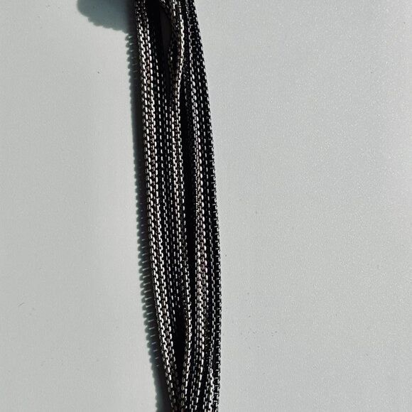 David Yurman 41” Silver & Blackened Multi-Strand Curb Chain Necklace - Picture 8 of 16
